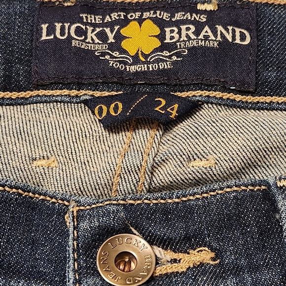 🍀 Lucky Brand Cate Stacked Skinny Jeans Size 00/24 with 30" inseam - Picture 7 of 9